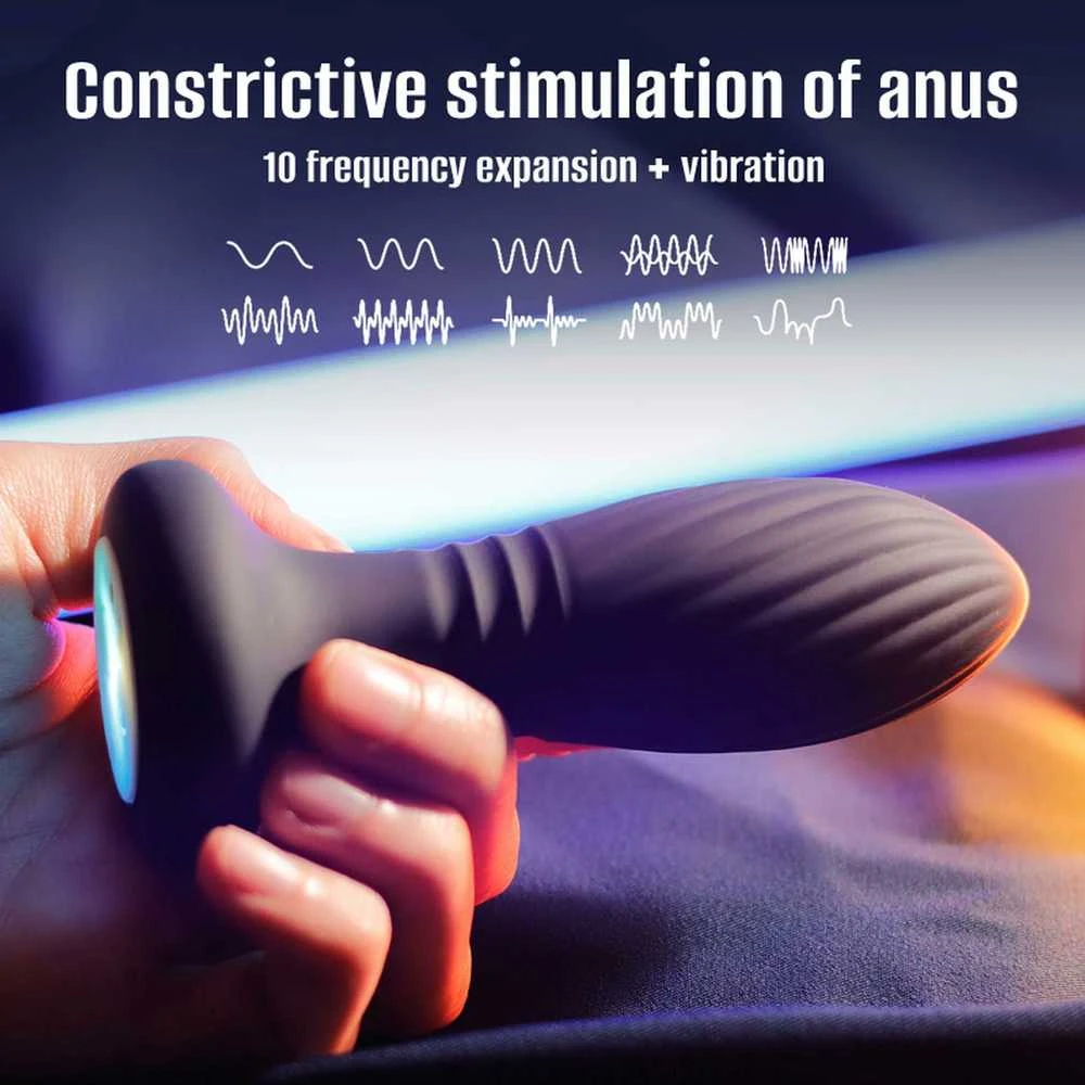 B Series Cute Lighting anal plug juodas