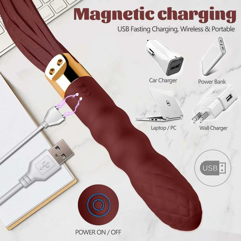 B Series Cute B serija Cute Whip whip su plug analinis vibratorius 2in1 analinis stimuliavimo kištukas
