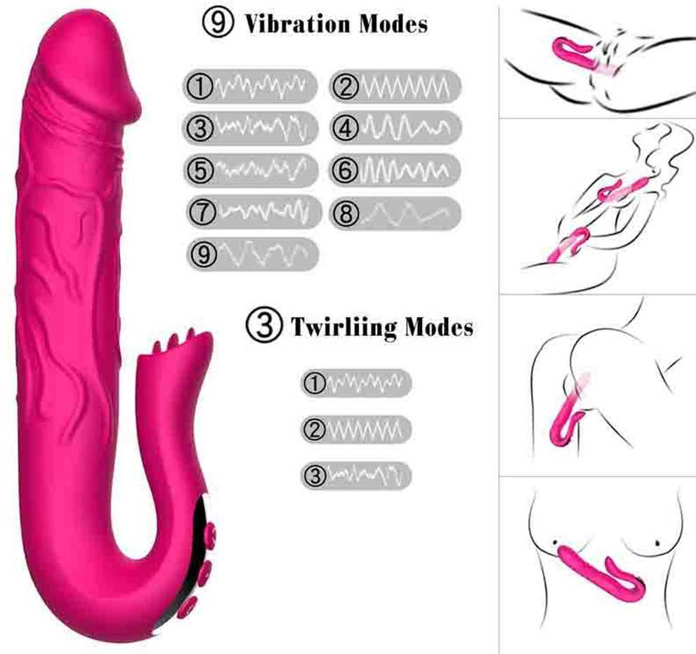 B Series Cute B serijos mielas tikroviškas liežuvį stimuliuojantis dildo vibratorius