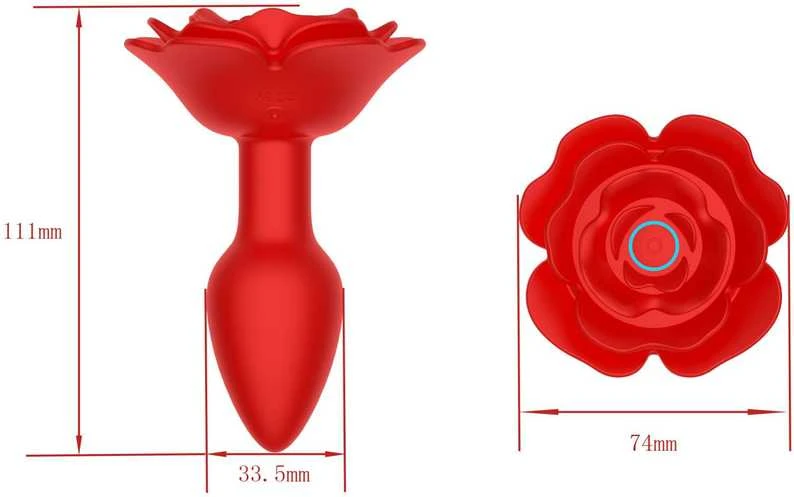 B Series Cute B serijos „Cute Rose“ besisukantis analinis kaištis