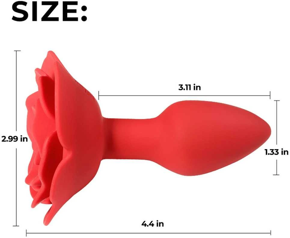 B Series Cute B serijos „Cute Rose“ besisukantis analinis kaištis