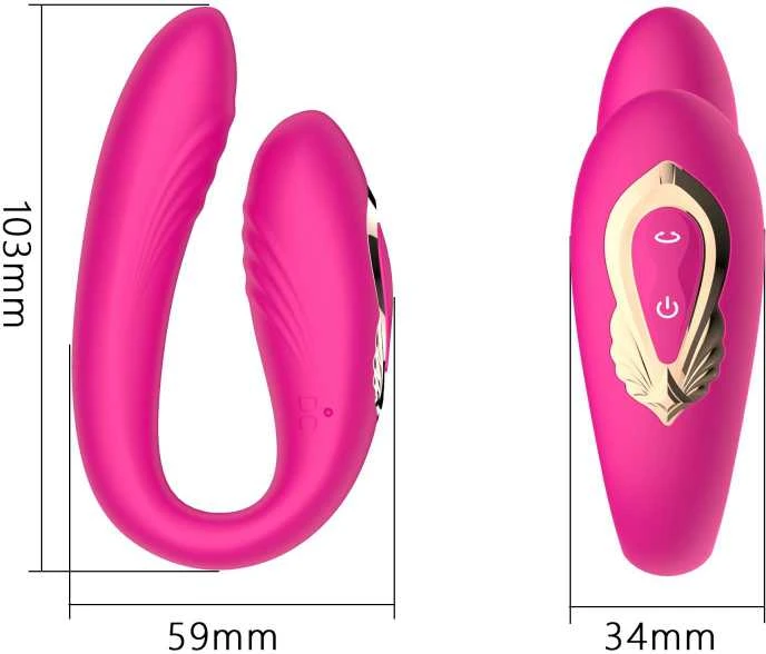 B Series Cute B serijos mielas besisukantis nešiojamas dvigubas vibratorius