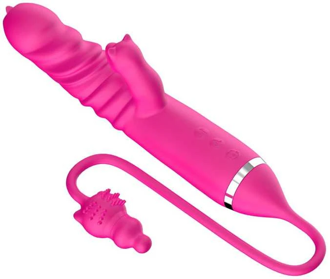 B Series Cute B serijos mielas liežuvio laižymas trigubai stimuliuojantis vibratorius
