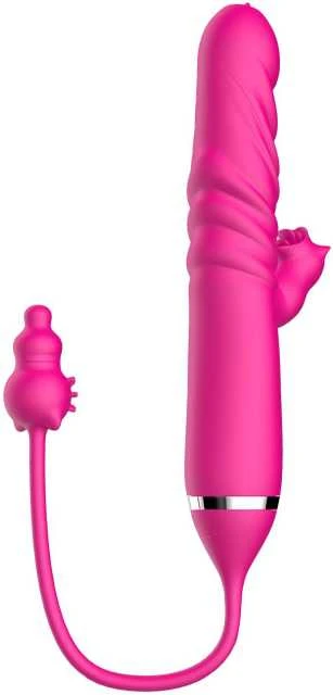 B Series Cute B serijos mielas liežuvio laižymas trigubai stimuliuojantis vibratorius