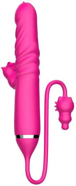 B Series Cute B serijos mielas liežuvio laižymas trigubai stimuliuojantis vibratorius
