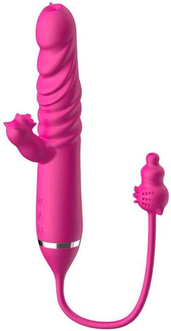 B Series Cute B serijos mielas liežuvio laižymas trigubai stimuliuojantis vibratorius