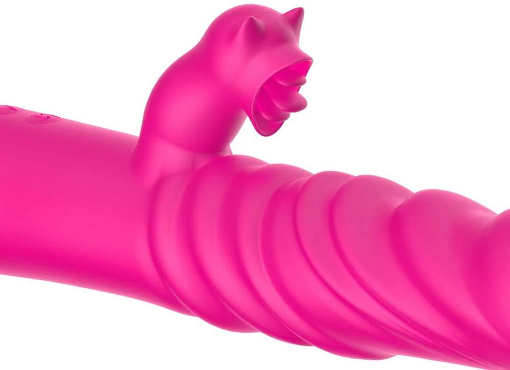 B Series Cute B serijos mielas liežuvio laižymas trigubai stimuliuojantis vibratorius
