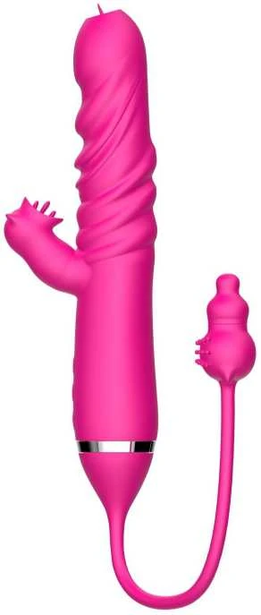 B Series Cute B serijos mielas liežuvio laižymas trigubai stimuliuojantis vibratorius