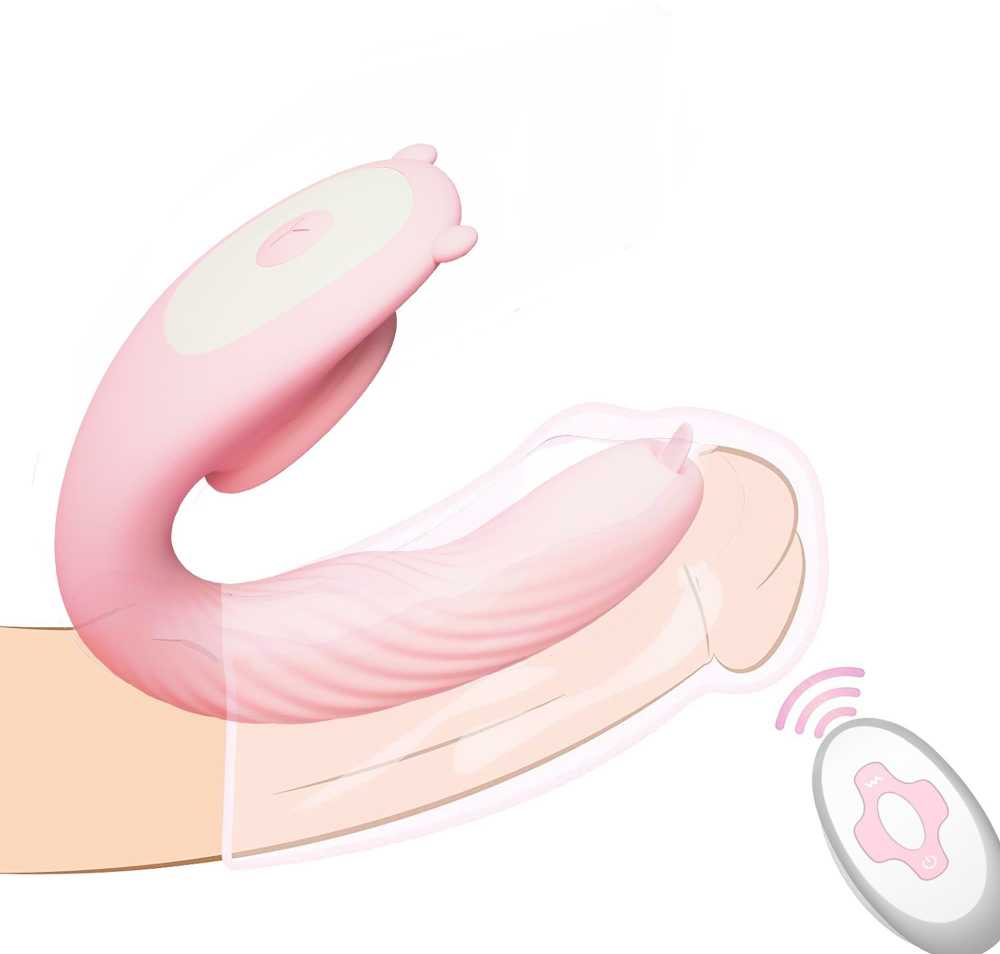 B Series Cute B serijos mielas vibratorius poroms, G taškas, laižantis masažuoklis, 10 režimų