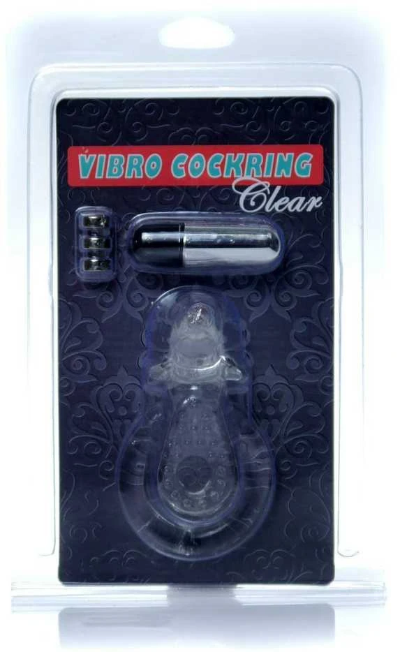 B Series Easylove Žiedas - Dolphin Vibro CockRing Skaidrus
