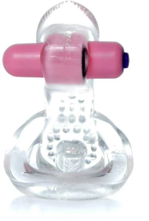 B Series Easylove Žiedas - Tongue Vibro CockRing Skaidrus