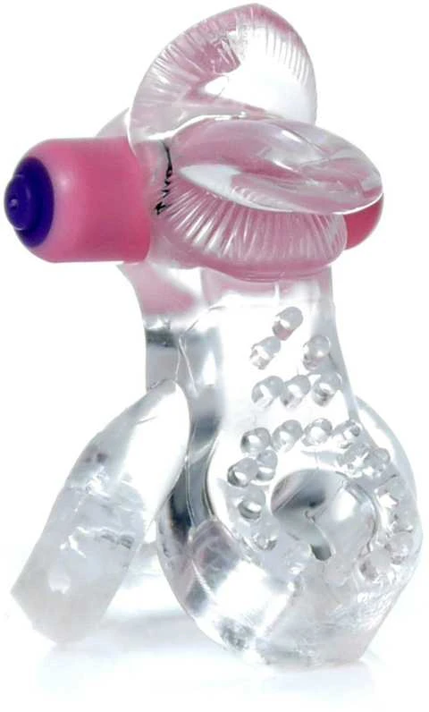 B Series Easylove Žiedas - Tongue Vibro CockRing Skaidrus