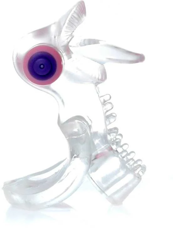 B Series Easylove Žiedas - Tongue Vibro CockRing Skaidrus