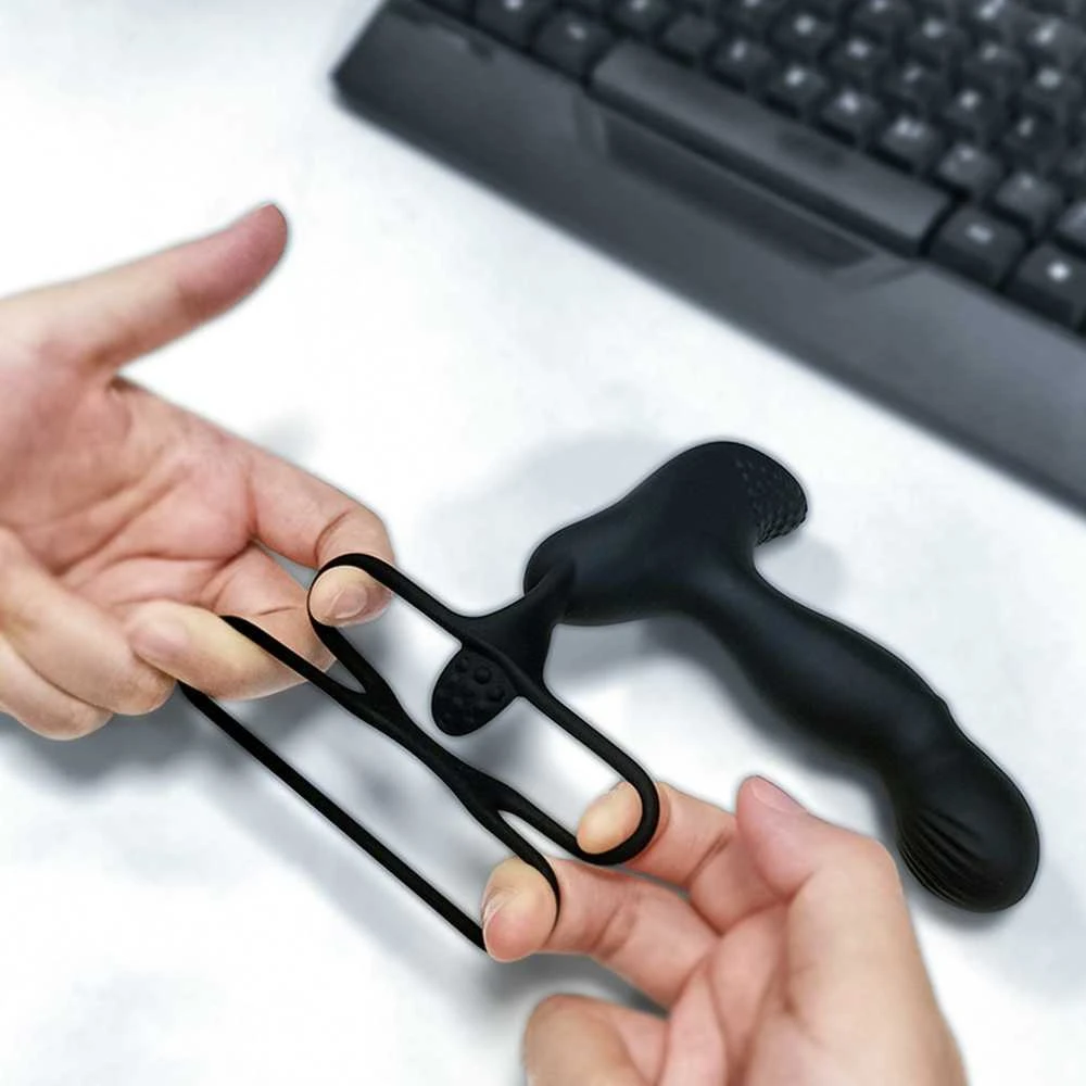 B Series Fox B serija Fox Masažuoklis prostatos su šildymo funkcija varpos žiedas sėklidės 7 USB režimai