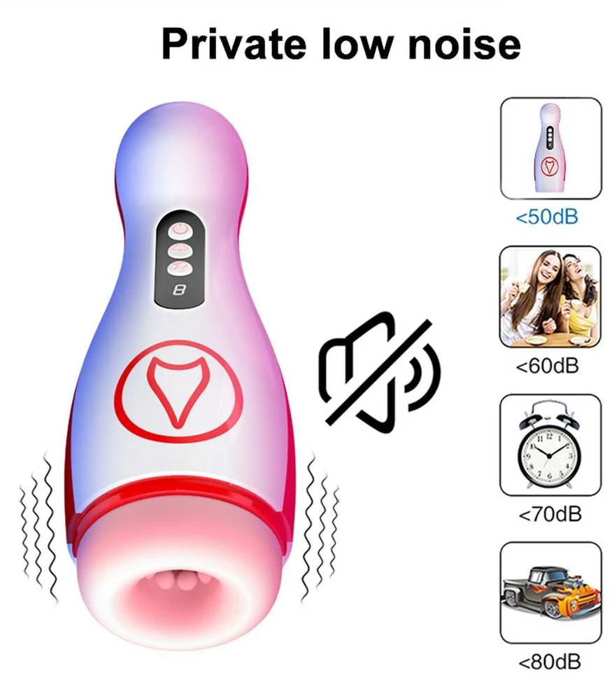 B Series Fox Masturbatorius – vibruojantis masturbacijos puodelis, 7 siurbimo galia, 7 vibracijos nustatymas
