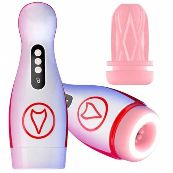 B Series Fox Masturbatorius – vibruojantis masturbacijos puodelis, 7 siurbimo galia, 7 vibracijos nustatymas