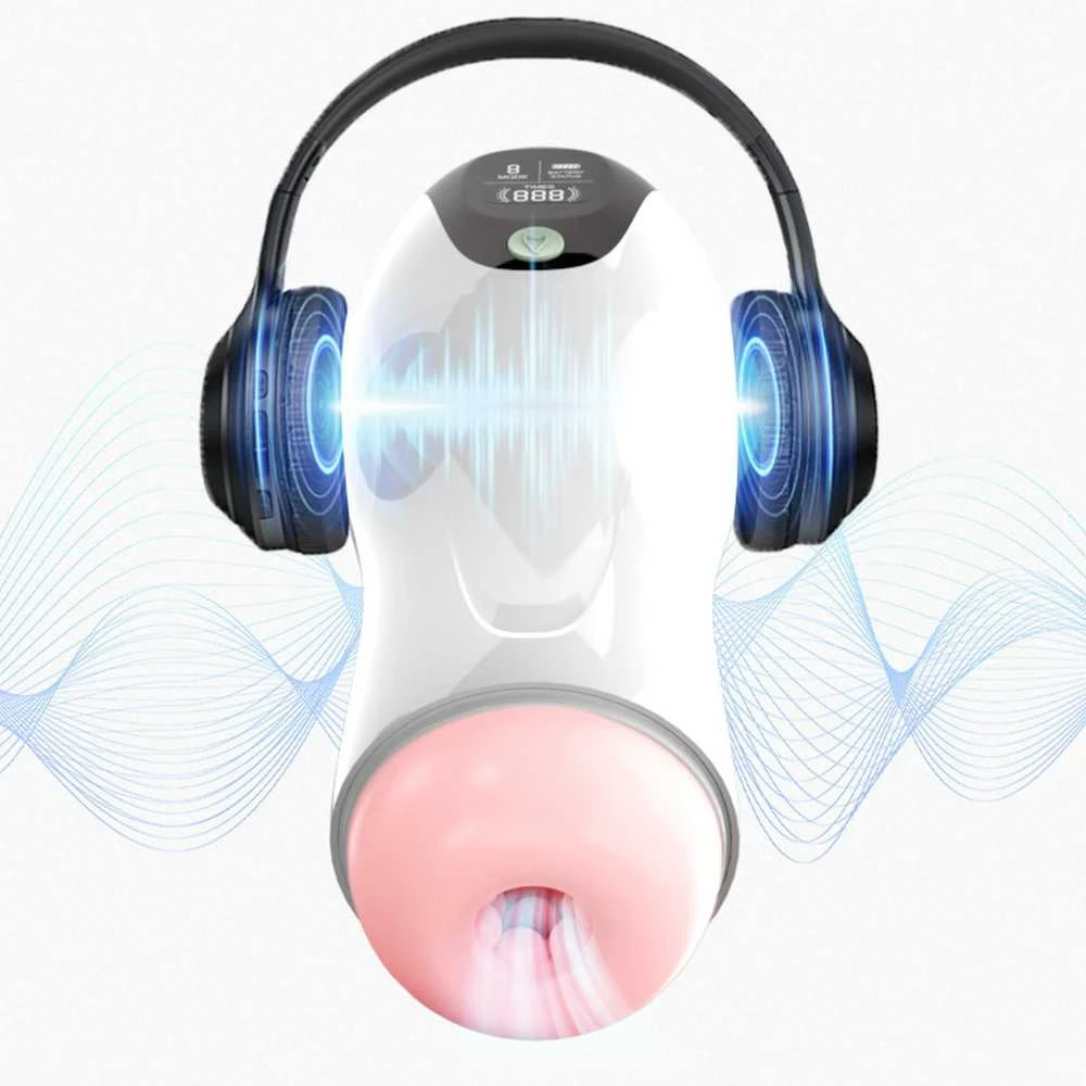 B Series Fox B serijos Fox Masturbator dirbtinė makštis su vibracija ir balsu