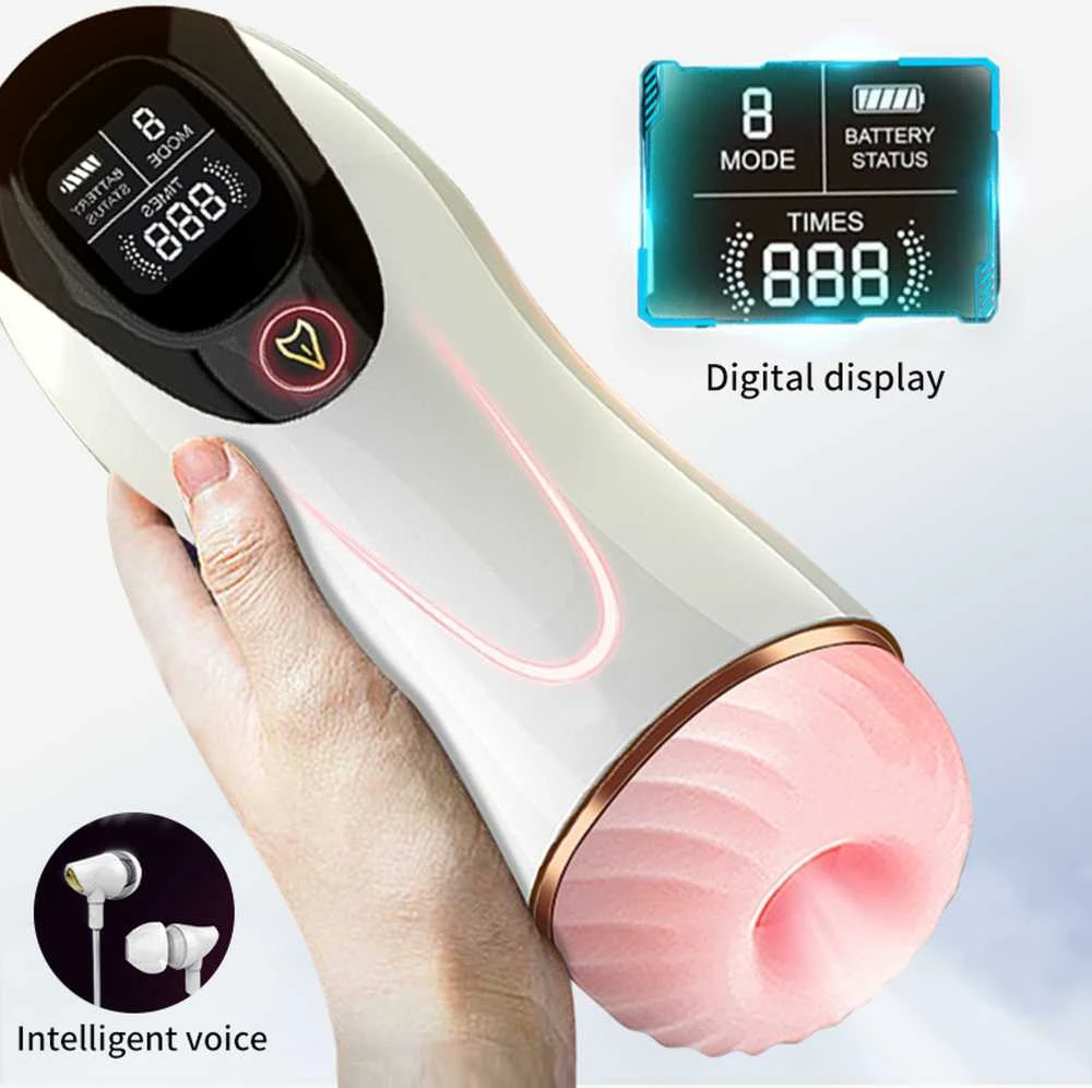 B Series Fox B serijos Fox Masturbator dirbtinė makštis su vibracija ir balsu