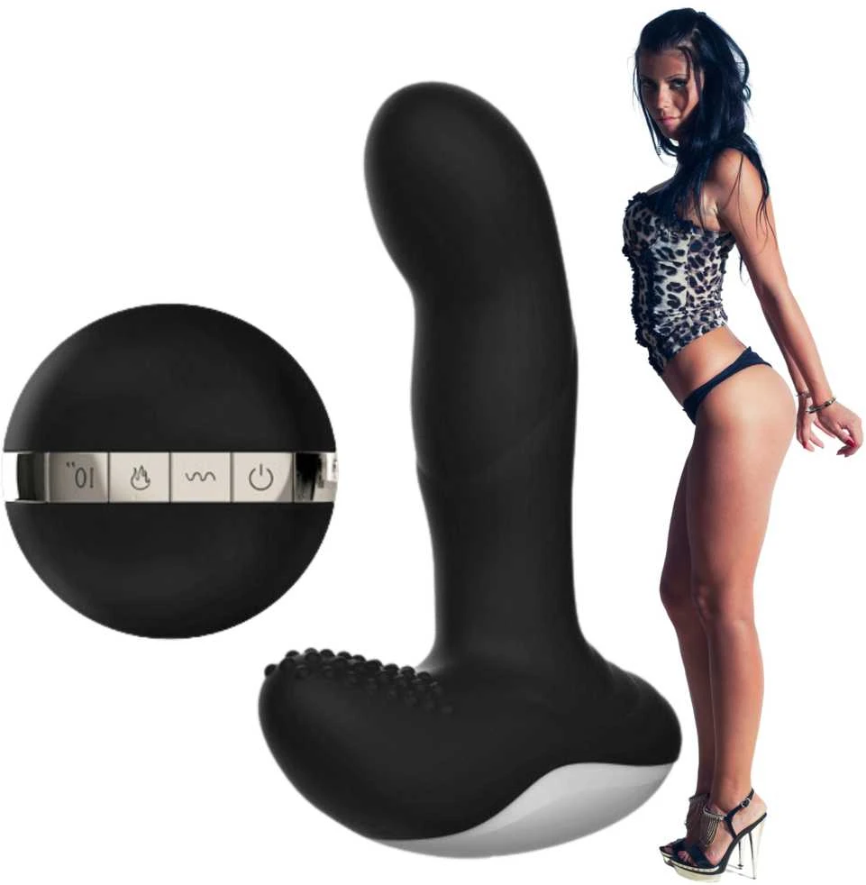 Juodas B Series Fox vibratorius su valdymo pulto vaizdu