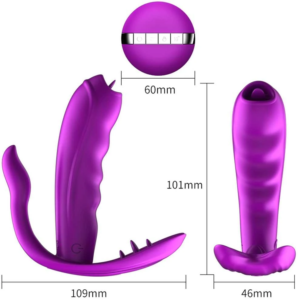 B Series Fox B serijos Fox vibratorius kelnaitėms ir klitoriui su šildomu nuotolinio valdymo pulteliu