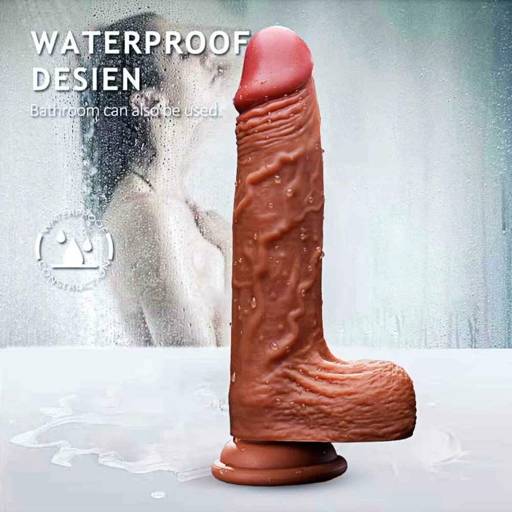 B Series Fox Wibrator-Silicone, Vibration 10, Pasukamas, Teleskopinis, Šildymas, 21cm