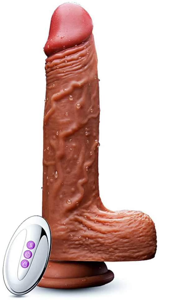 B Series Fox Wibrator-Silicone, Vibration 10, Pasukamas, Teleskopinis, Šildymas, 21cm