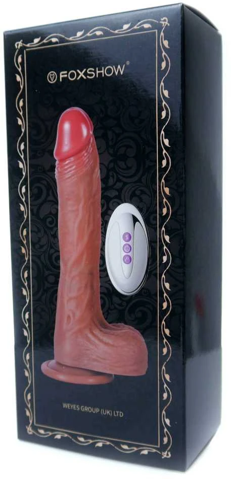 B Series Fox Wibrator-Silicone, Vibration 10, Pasukamas, Teleskopinis, Šildymas, 21cm