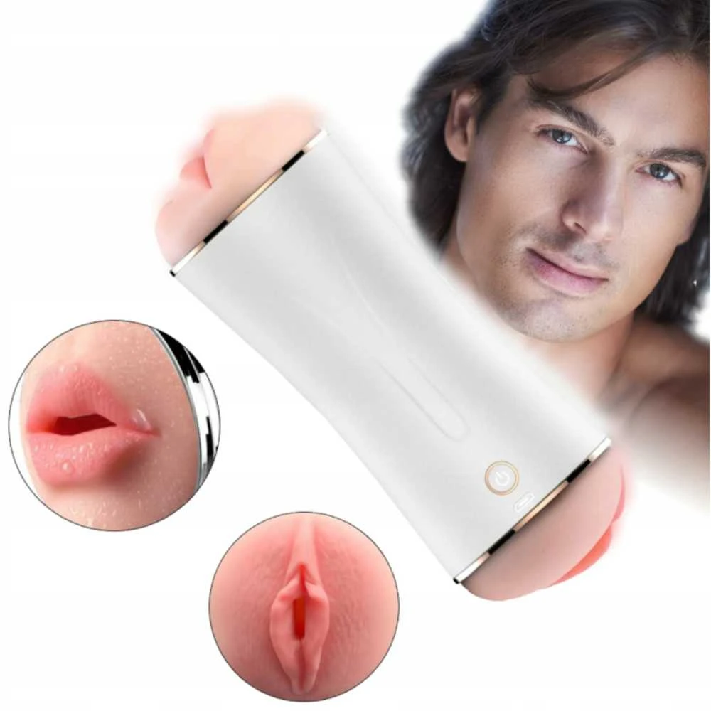 B Series Vibruojantis dvigubas masturbatorius su taurele