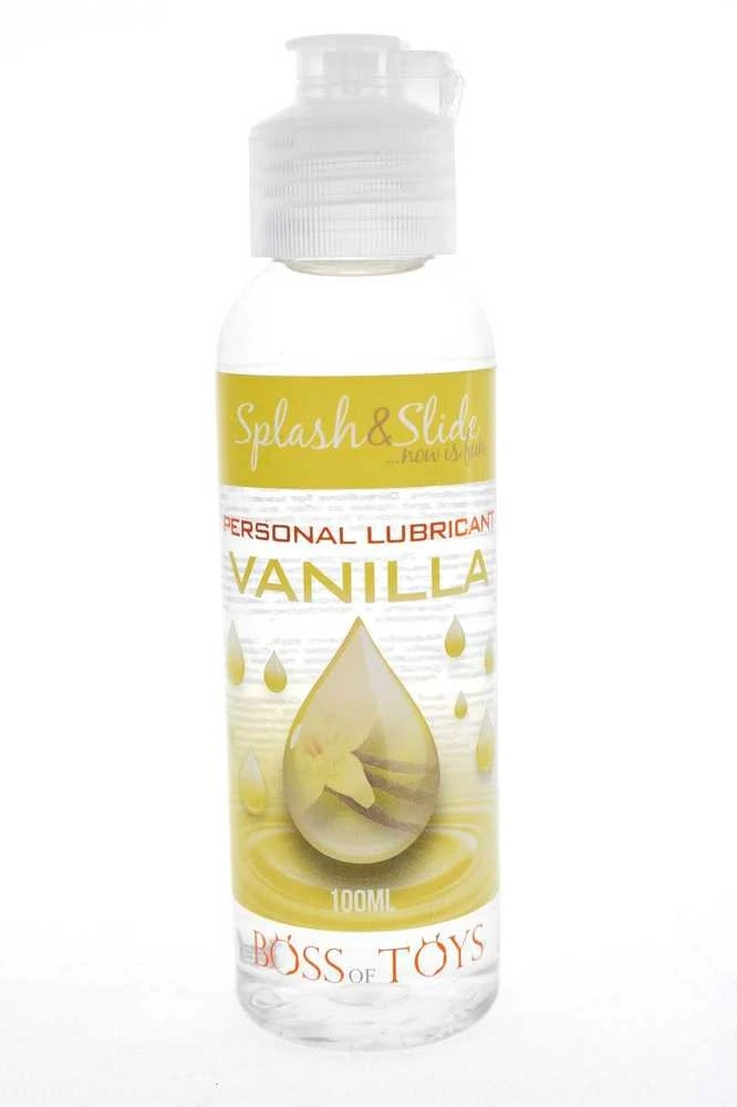 B Series Health „Splash & Slide“ asmeninis lubrikantas vandens pagrindu, intymios higienos gelis, vanilės skonio, 100 ml