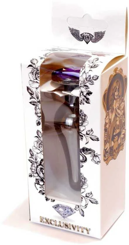 B Series Heavyfun Plug-Jewellery Dark Sidabrinis BUTT PLUG- Violetinė