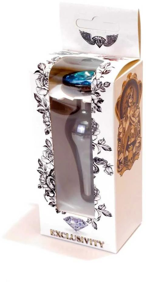 B Series Heavyfun Plug-Jewellery Tamsus Sidabrinis BUTT PLUG- Šviesus Mėlyna