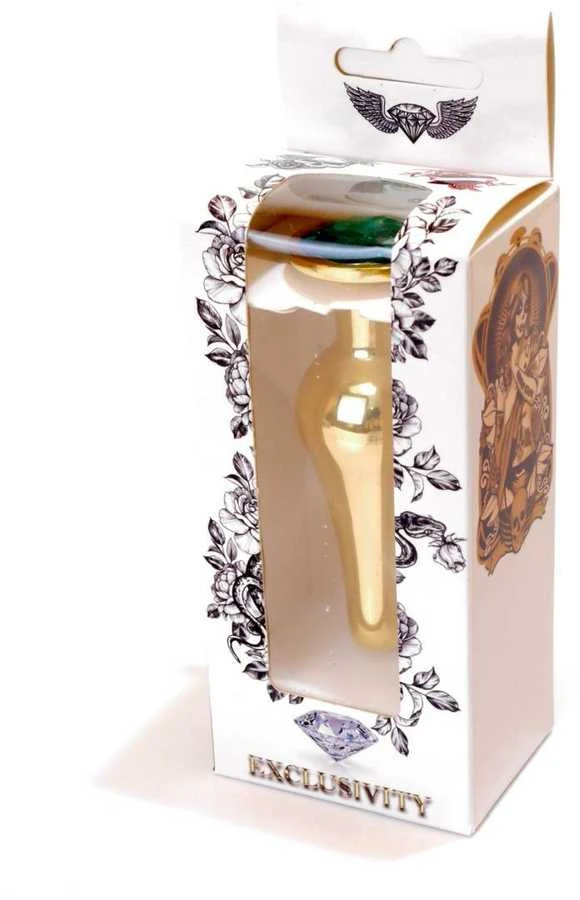 B Series Heavyfun Plug-Jewellery Gold BUTT PLUG- Žalias