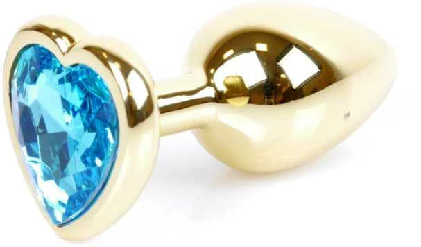 B Series Heavyfun Mėlyna Plug-Jewellery Gold Heart PLUG- Light Mėlyna