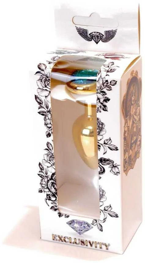 B Series Heavyfun Mėlyna Plug-Jewellery Gold Heart PLUG- Light Mėlyna