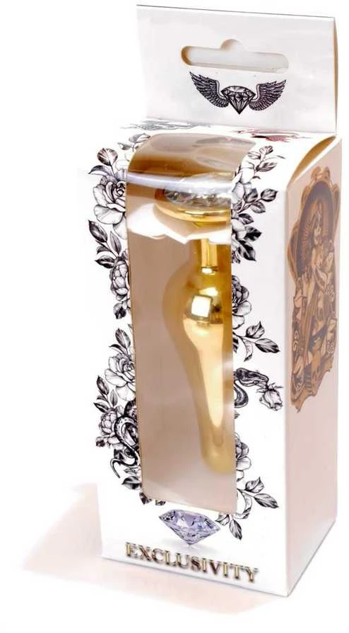 B Series Heavyfun Plug-Jewellery Gold BUTT PLUG- Skaidrus