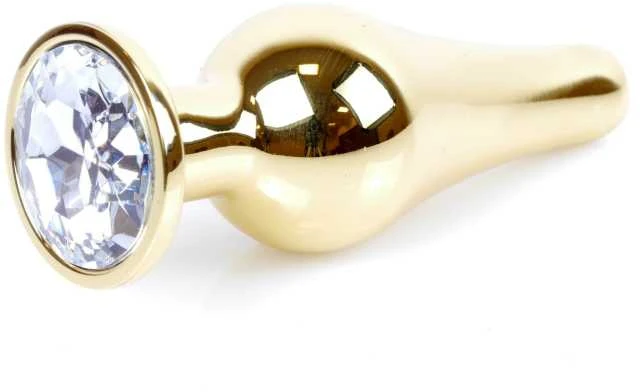 B Series Heavyfun Plug-Jewellery Gold BUTT PLUG- Skaidrus