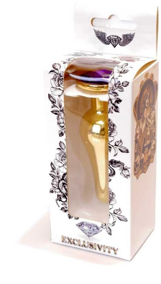 B Series Heavyfun Plug-Jewellery Gold BUTT PLUG- Violetinė