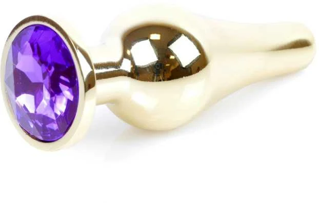 B Series Heavyfun Plug-Jewellery Gold BUTT PLUG- Violetinė