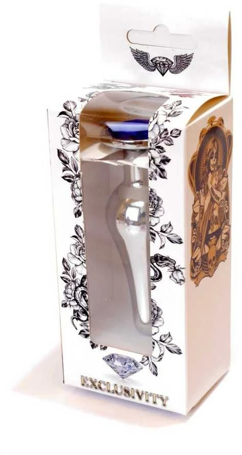 B Series Heavyfun Plug-Jewellery Sidabrinis BUTT PLUG- Dark Mėlyna