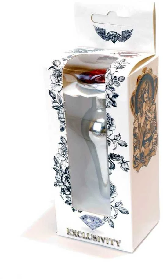 B Series Heavyfun Plug-Jewellery Sidabrinis BUTT PLUG- Raudona
