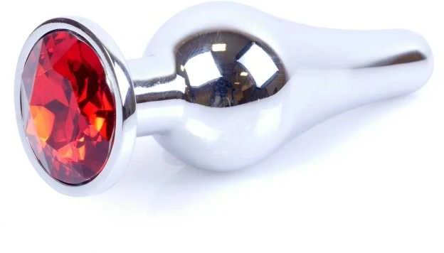 B Series Heavyfun Plug-Jewellery Sidabrinis BUTT PLUG- Raudona