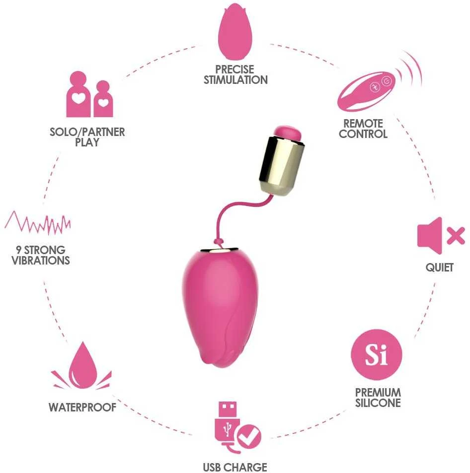 B Series Joy B serijos Joy Vibrating kiaušinių makšties sekso masažuoklis 9 režimai