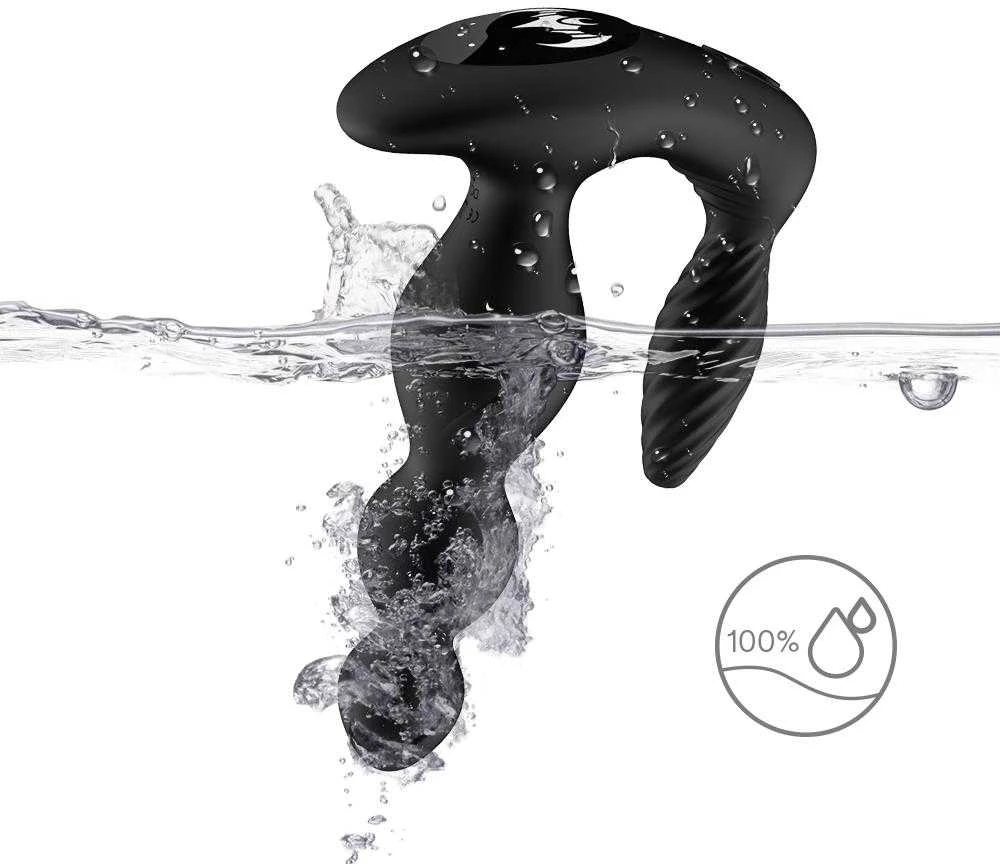 B Series Joy B serijos Joy Anal plug su klitorio masažuoklis 9 režimai 17 cm
