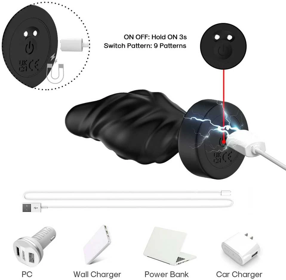 B Series Joy Limonster juodas, 9 vibration functions