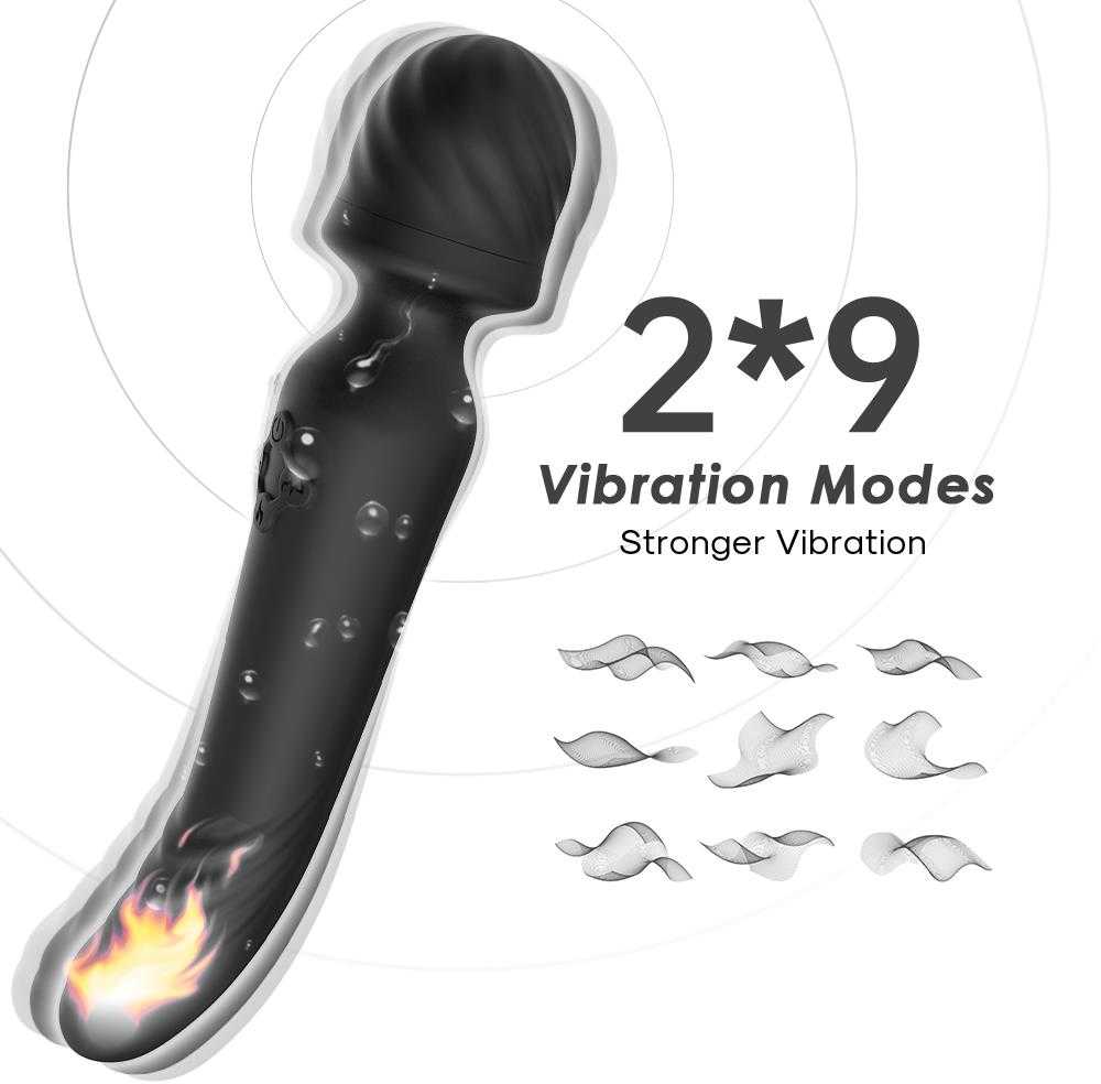 B Series Joy B Serija Joy Masažuoklis Klitoris Šildomas Vibratorius 22cm 9Mode