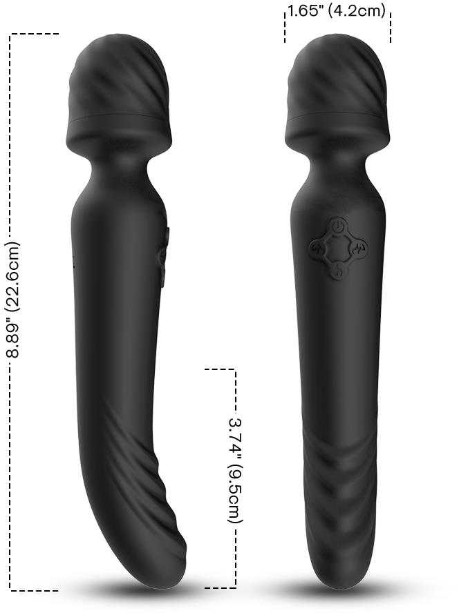 B Series Joy B Serija Joy Masažuoklis Klitoris Šildomas Vibratorius 22cm 9Mode