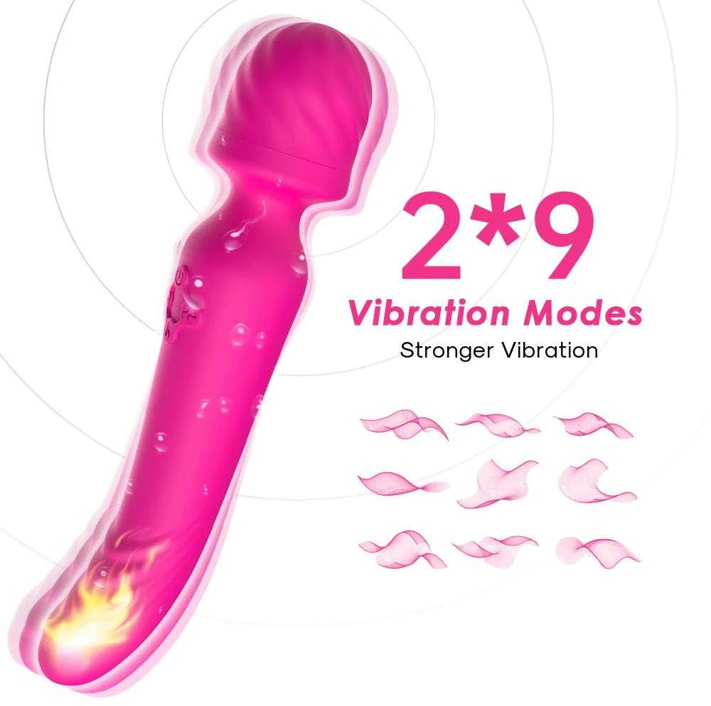 B Series Joy B Serija Joy Masažuoklis Klitoris Šildomas Vibratorius 22cm 9Mode