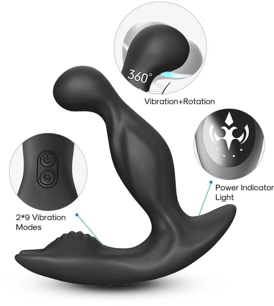 B Series Joy B Serija Joy Masažuoklis prostatos vibracijos sukimas 9+5 režimai 13 cm