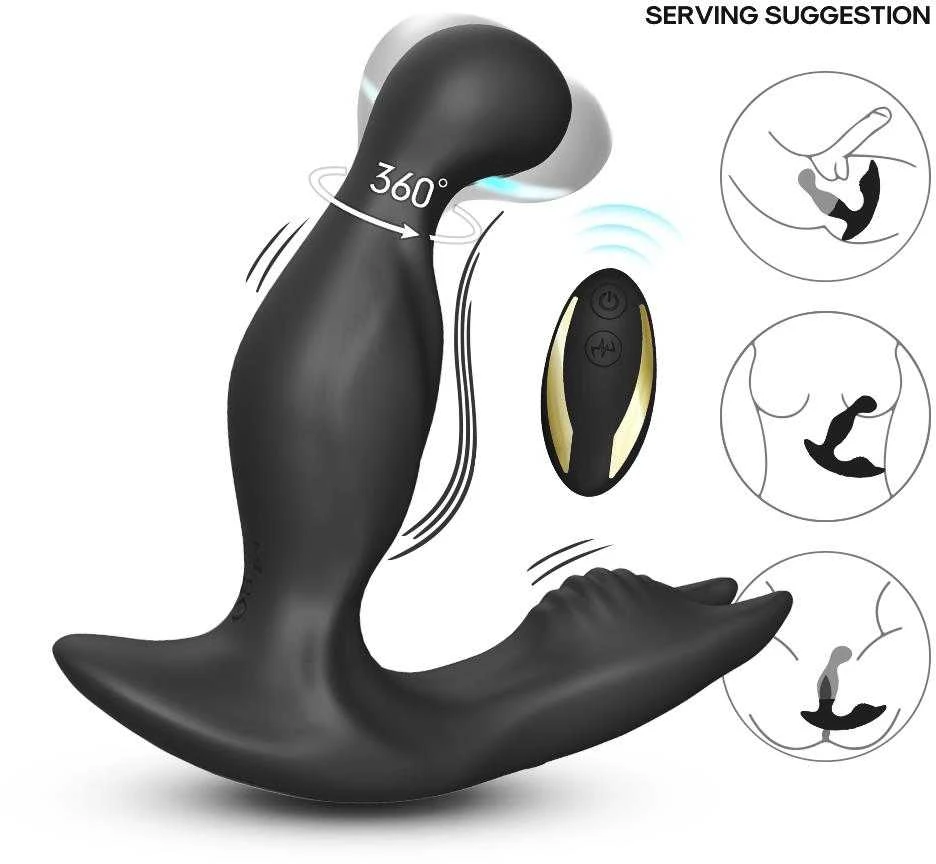 B Series Joy B Serija Joy Masažuoklis prostatos vibracijos sukimas 9+5 režimai 13 cm