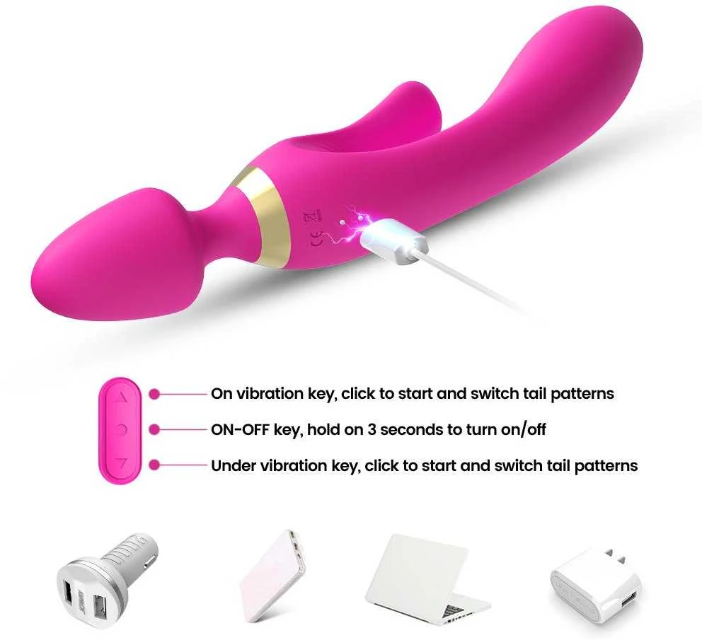 B Series Joy B Serija Joy Masažuoklis lazdelė triušis vibratorius 9 režimai 23 cm seksas